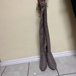 Mauve Thigh High Boots